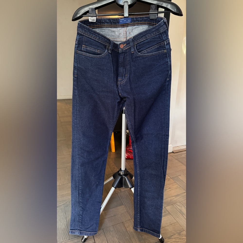 Zara Man Denimwear Dark Denim Slim Jean Size 32 Waist